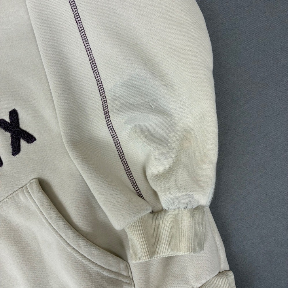 Arc'teryx Off White Pullover Hoodie Purple Spell Out Logo Size Medium - Picture 4 of 10